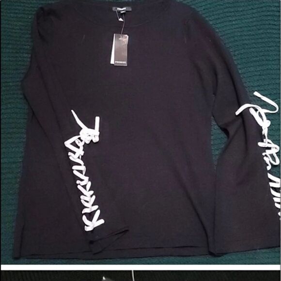 Premise Studio Bell-sleeve Sweater in Black - Lyst - Picture 6 of 10